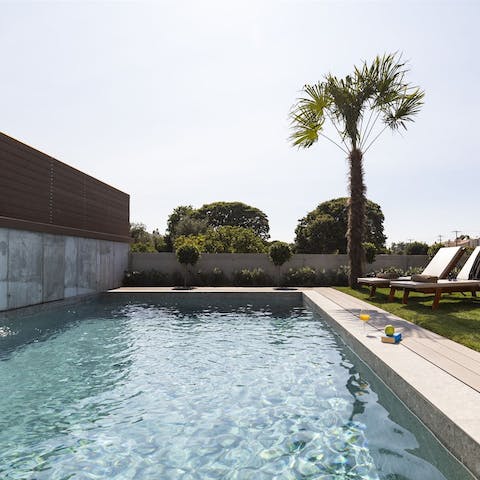 Jump in the crystal-clear pool or sprawl out on the sun loungers, cocktail in hand