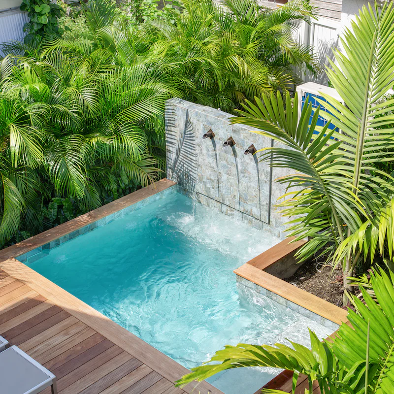 Cool off in the swimming pool