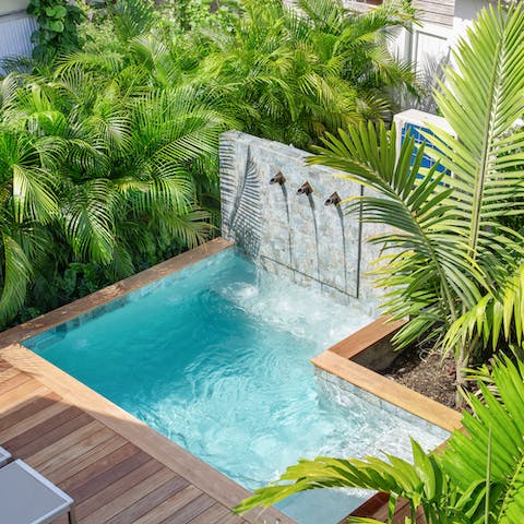 Cool off in the swimming pool