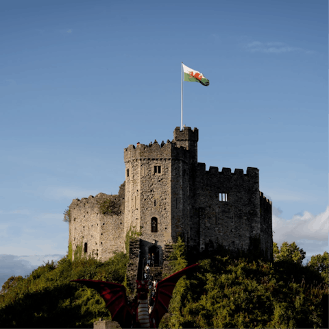 Soak up the rich heritage of Cardiff Castle, within walking distance