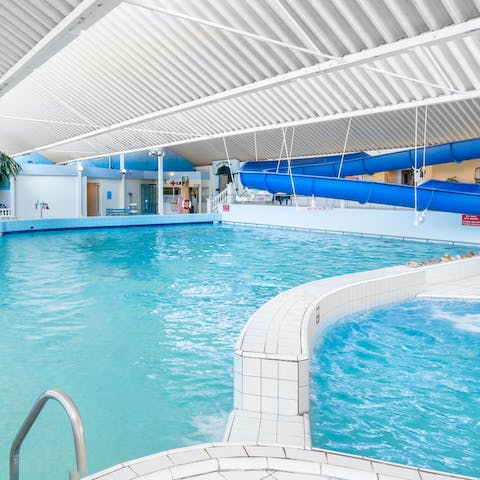 Make use of the holiday park's shared indoor swimming pool