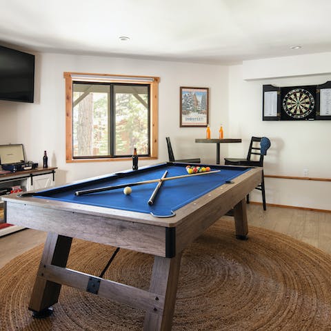 Challenge an opponent to an afternoon game of pool