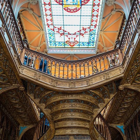 Have a browse around the Livraria Lello bookstore nearby