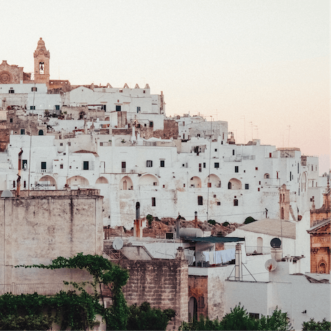 Wander the narrow streets of Ostuni with a gelato