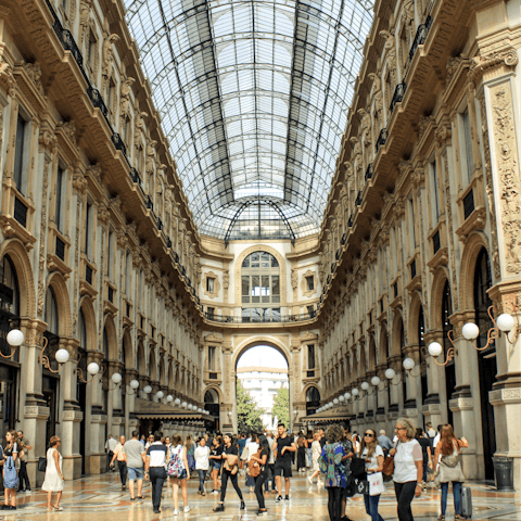 Shop in Galleria Vittorio Emanuele II – you can walk there easily