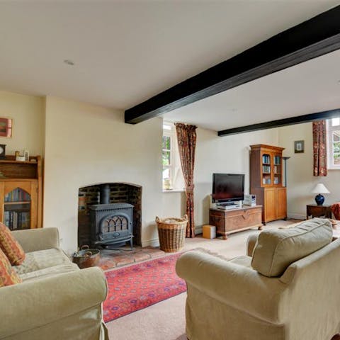 Get the classic wood-burner going in the lounge for cosy evenings