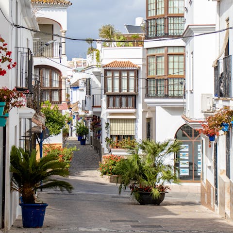 Stroll around Estepona before hitting La Rada Beach