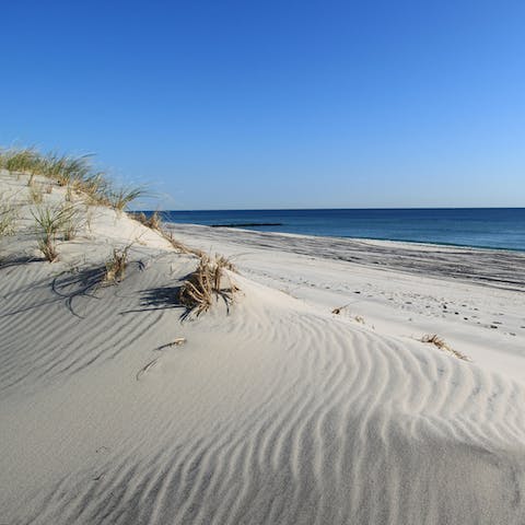 Be on the sandy beaches in minutes