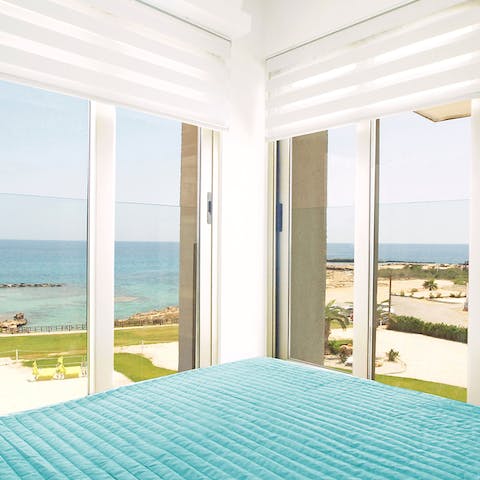 Wake up to stunning sea views in the bedroom