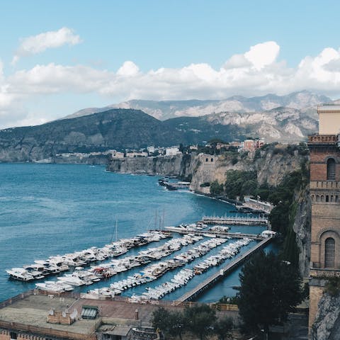 Spend a day sightseeing in Sorrento – a short drive away