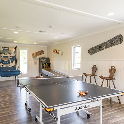 Get competitive and choose from a selection of games in the games room