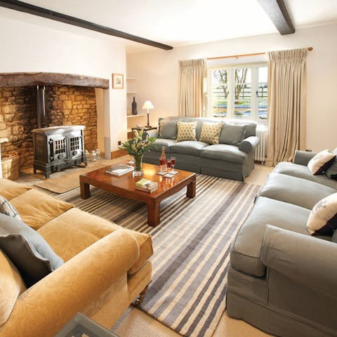 Cosy up by the fire with a glass of local cider