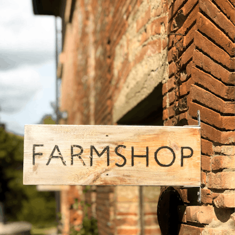 Pick up a selection of produce from the on-site farm shop