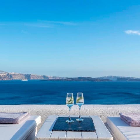Sip champagne and cocktails on your private terrace as you admire incredible views