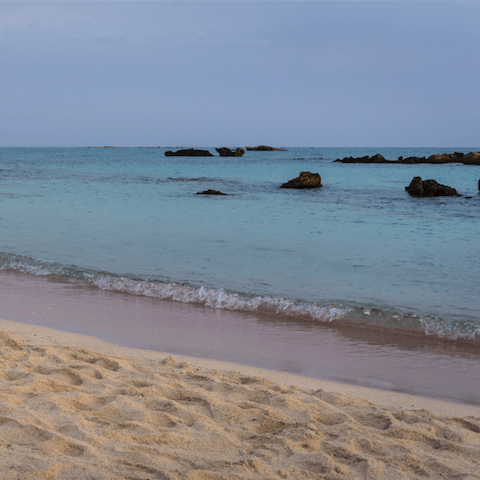 Spend days on the beach – reachable in just five minutes on foot