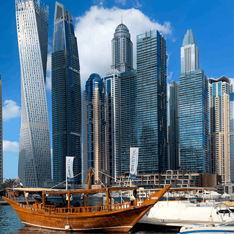 Explore the heart of Dubai, with the Burj Khalifi and Dubai Mall nearby