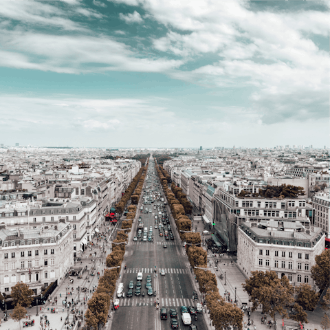 Go designer shopping on the nearby Champs-Élysées