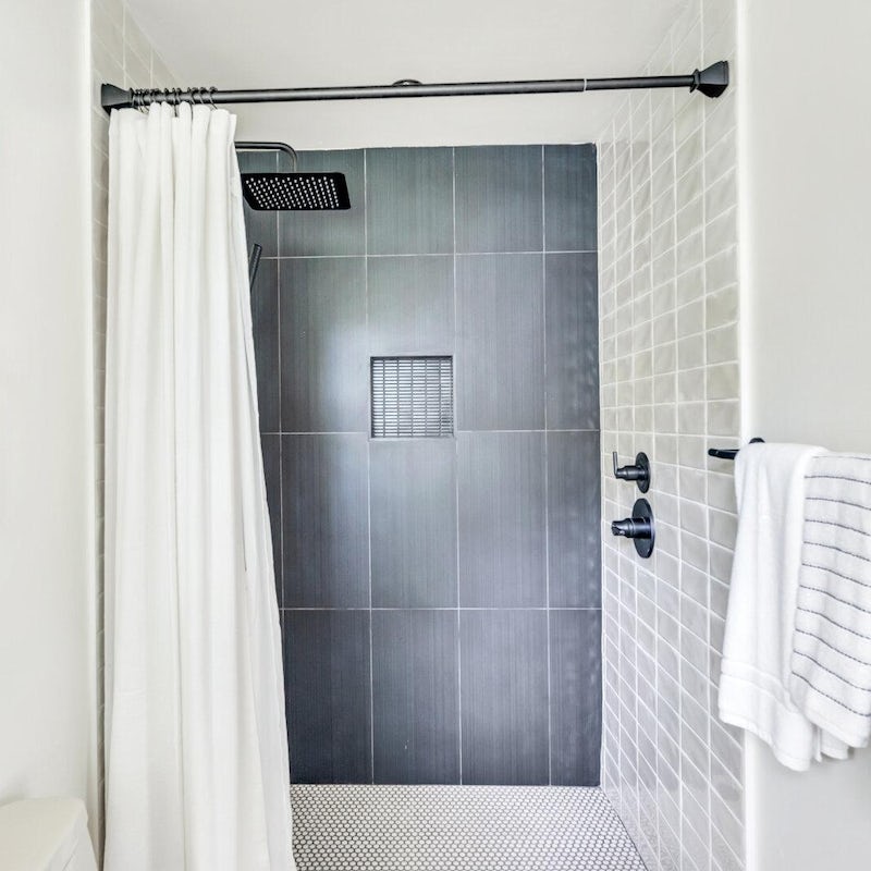 Start mornings with a luxurious soak under the rainfall shower