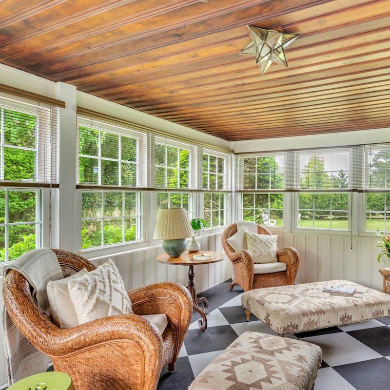 Retreat to the conservatory room with a good book and a mug of coffee