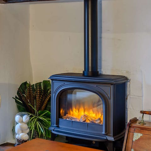 Get cosy around the stove on chilly winter evenings