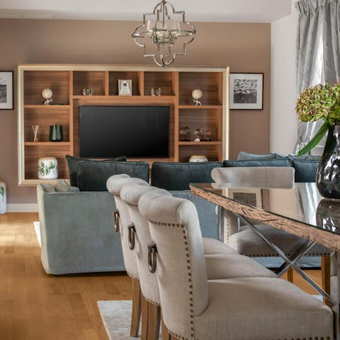 Make yourself at home in the sumptuous, open-plan living area