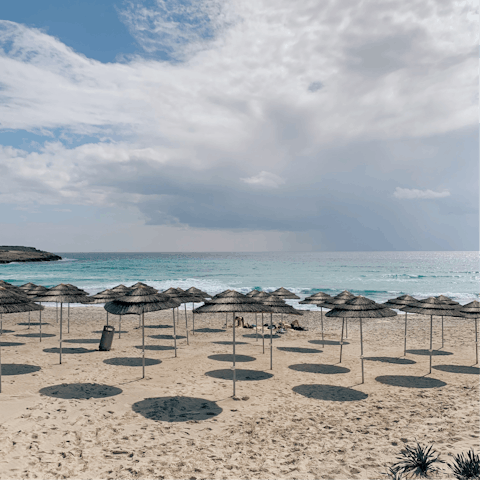Pop down to Nissi beach – one of Cyprus' famous beaches