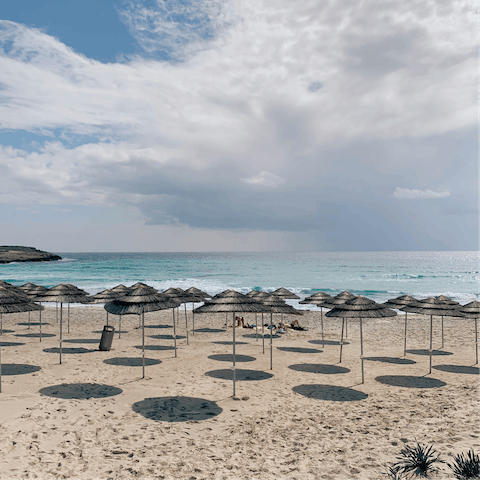 Pop down to Nissi beach – one of Cyprus' famous beaches