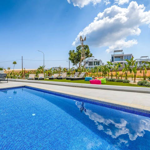 Soak up the Cypriot sunshine in the private pool
