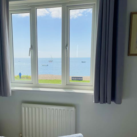 Wake up after a restful sleep and race to open your curtains, letting in the gorgeous sea view