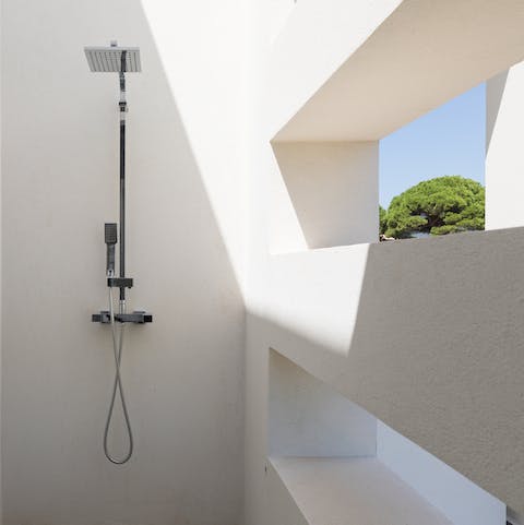 Refresh in the stylish outdoor shower