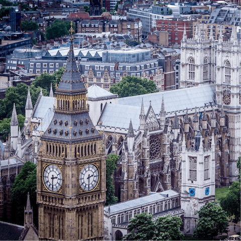 Stay in the heart of Westminster, mere minutes from Westminster Abbey and Big Ben