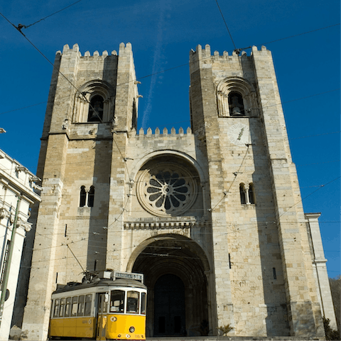 Immerse yourself in history at the 12th-century Lisbon Cathedral, four minutes away