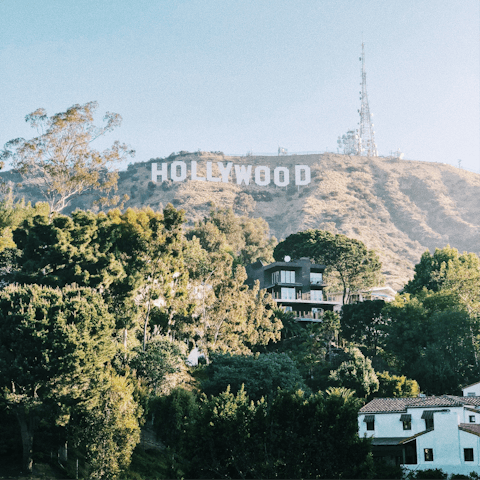 Marvel at the Hollywood sign, a five-minute drive away