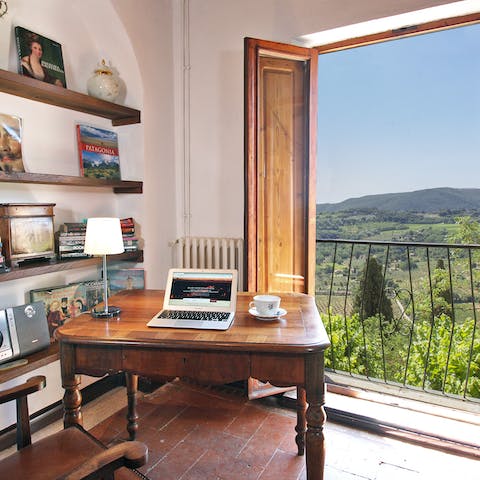 Open the doors and feel inspired by the big sky views and verdant scenery 