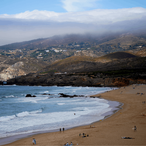 Head down to Praia do Guincho, located on one of the world's most famous coastlines for surfing