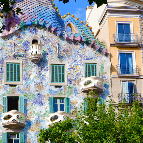 Take a short stroll to admire the work of Gaudí on Passeig de Gràcia
