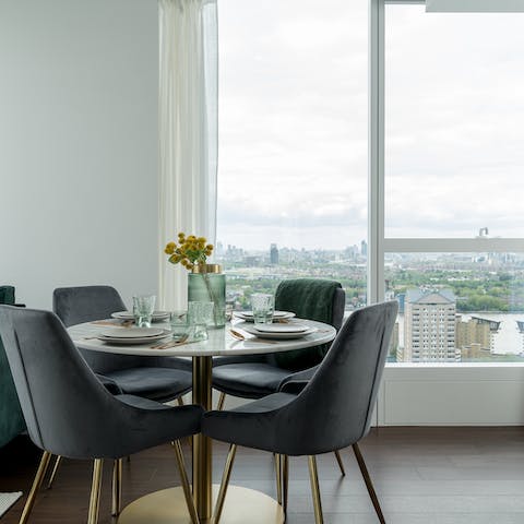 Enjoy cosy dinners with a view