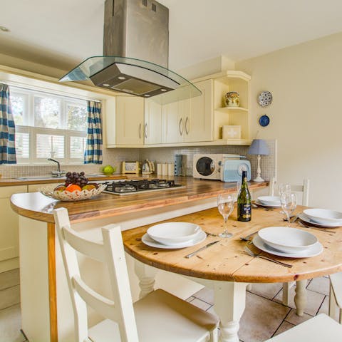 Come together over a delicious meal in a charming kitchen