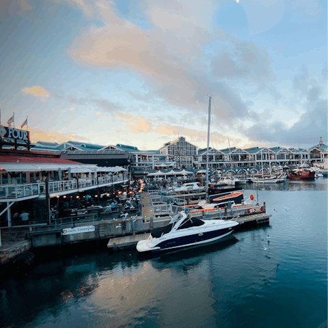 Stroll down to the V&A Waterfront for museums, restaurants and adventures right on the sea