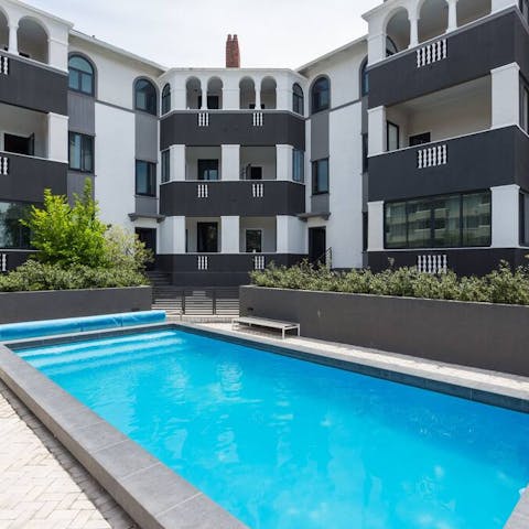 Enjoy a swim in the communal pool on sunny afternoons