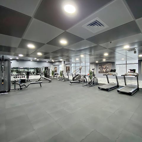 Bank a workout in the impressive shared gym