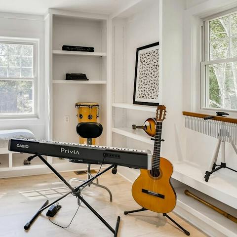 Play a tune in the music room