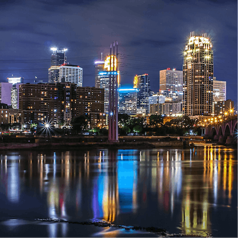 Go out and explore Minneapolis – Gold Medal Park is a four-minute stroll from your door