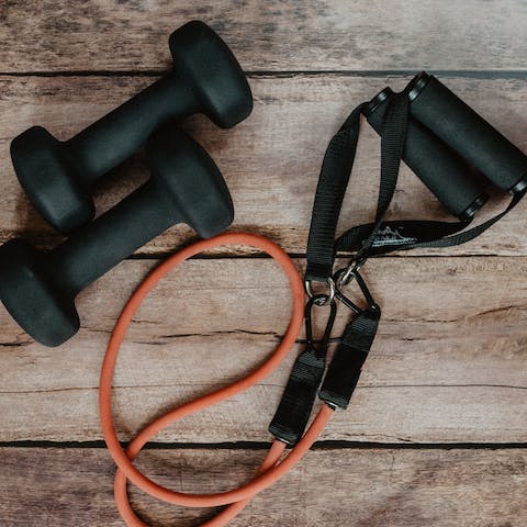 Maintain your daily fitness routine at the on-site gym