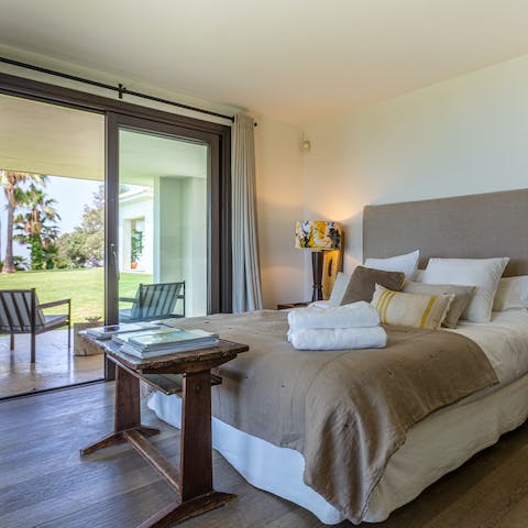Wake up and head straight out onto bedroom's terrace to greet the day