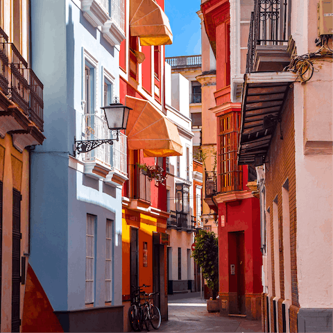 Wander the colourful streets searching for the best sangria in town