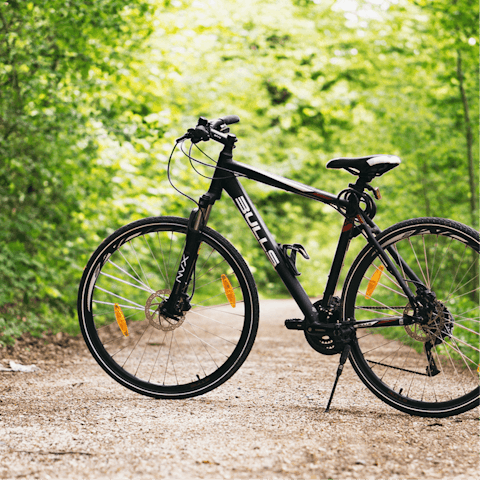 Hop on a bike to explore the surrounding wilderness – the quiet roads are perfect for cycling