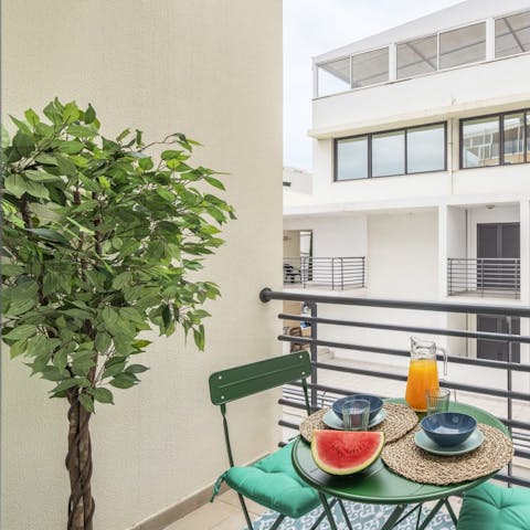 Sit out on your balcony and enjoy dining alfresco in the fresh air