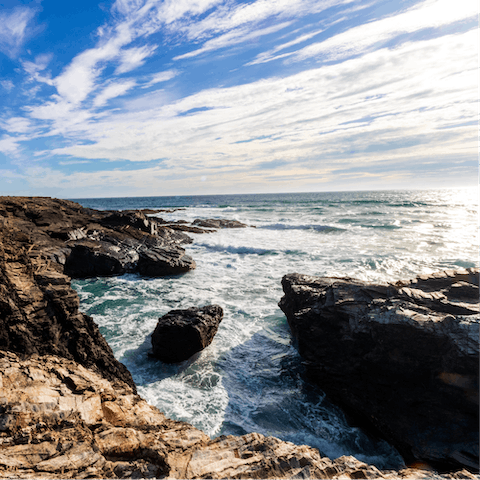 Find Trevone Bay on the other end of a ten minute walk