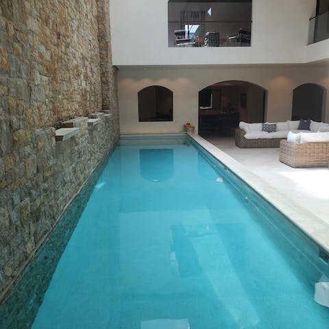 Go for a swim in the indoor pool